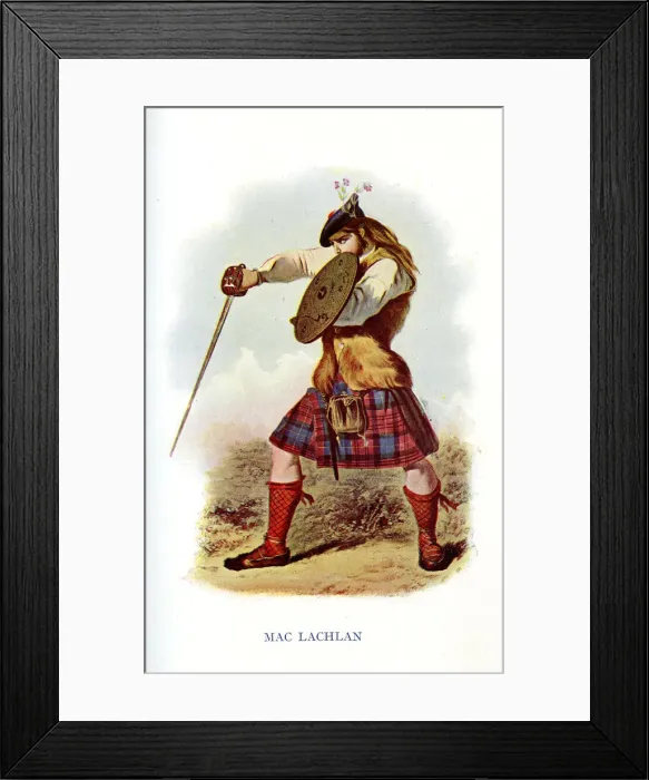 Framed Print : Mac Lachlan, Traditional Scottish Clan Costume Framed Print : Mac Lachlan, Traditional Scottish Clan Costume