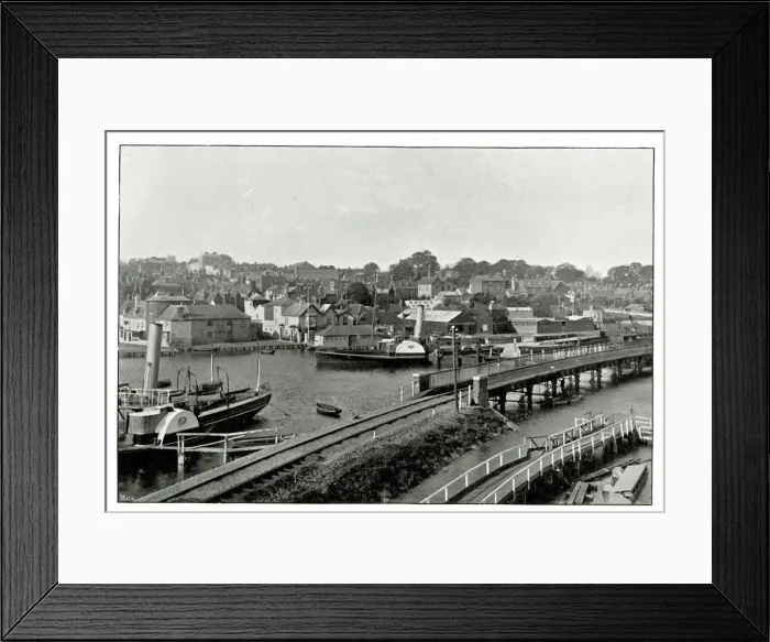 Framed Print : Steamboats, Lymington from the River Framed Print : Steamboats, Lymington from the River
