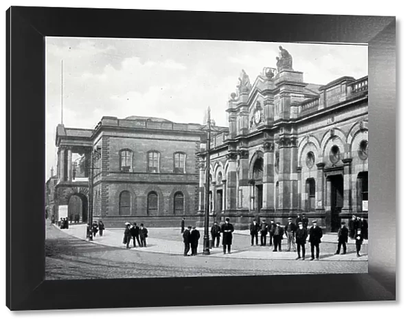 Town Hall and Market Hall, Main Street, Accrington 1910