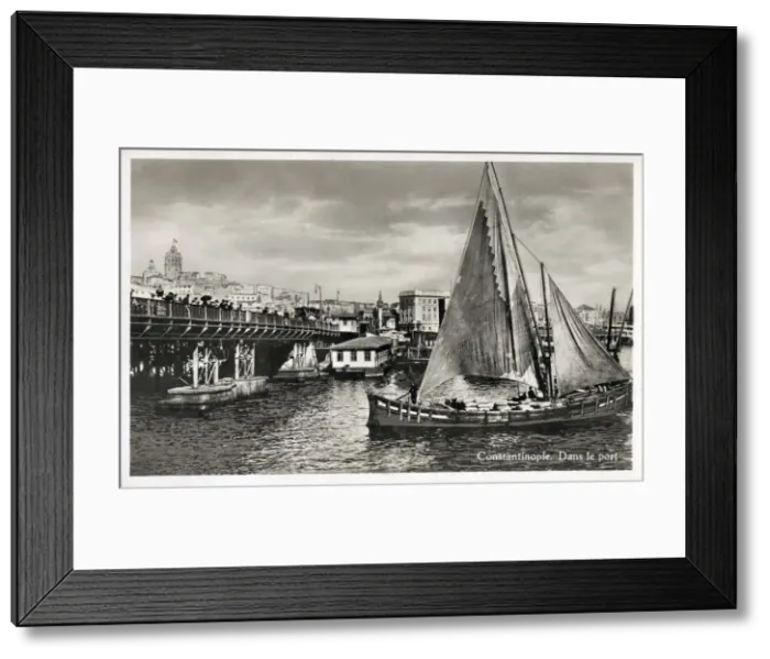 Framed Print : The Galata Bridge over the Golden Horn, Istanbul, Turkey Date: 1939 Framed Print : The Galata Bridge over the Golden Horn, Istanbul, Turkey Date: 1939