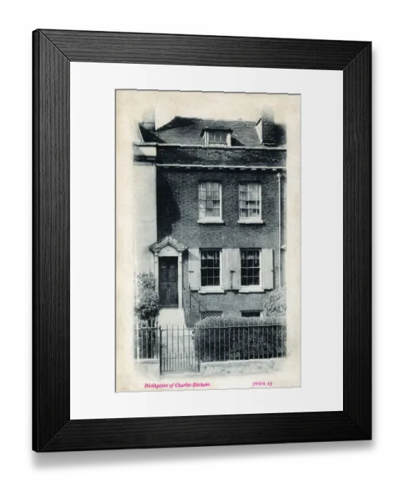 Framed Print : Birthplace of Charles Dickens, at 393 (was 387!) Old Commercial Road, Portsmouth Framed Print : Birthplace of Charles Dickens, at 393 (was 387!) Old Commercial Road, Portsmouth