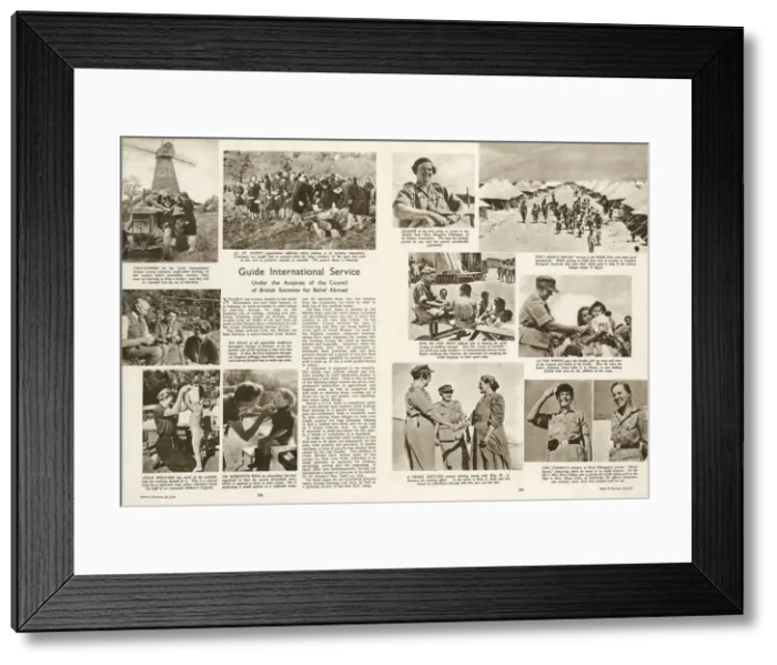 Framed Print : Guide International Serivce (G. I. S. ) - Women leaders in the Gude movement assisting in Framed Print : Guide International Serivce (G. I. S. ) - Women leaders in the Gude movement assisting in