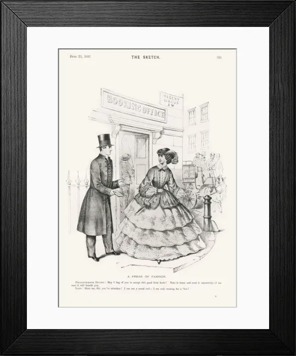 Framed Print : A Freak of Fashion. Date: 1897 Framed Print : A Freak of Fashion. Date: 1897