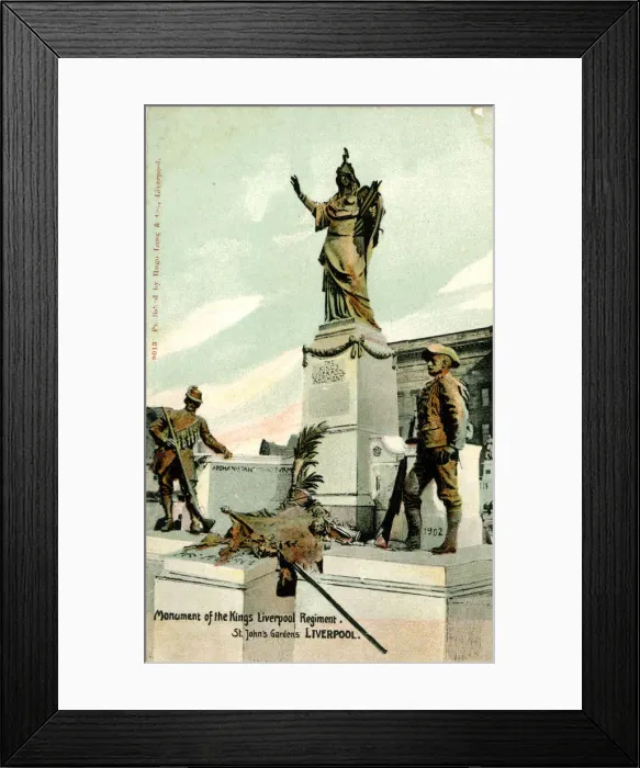 Framed Print : Monument of the Kings Liverpool Regiment, St. Johns Garden Framed Print : Monument of the Kings Liverpool Regiment, St. Johns Garden