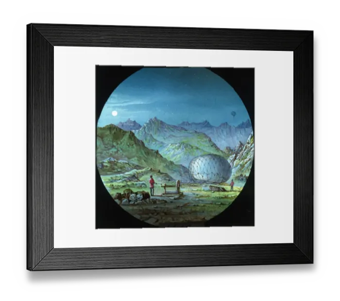 Framed Print : Nansens Fram expedition - Inflating methane balloon Framed Print : Nansens Fram expedition - Inflating methane balloon