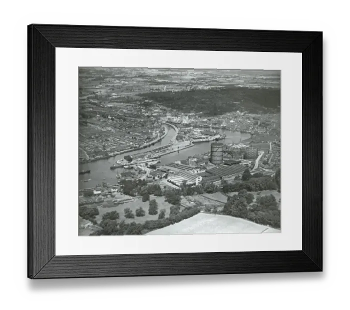Framed Print : Aerial view of Ipswich Framed Print : Aerial view of Ipswich