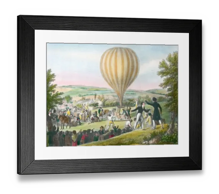 Framed Print : Cornillots ascent at Seal, near Sevenoaks, Aug. 23, 1825 Framed Print : Cornillots ascent at Seal, near Sevenoaks, Aug. 23, 1825