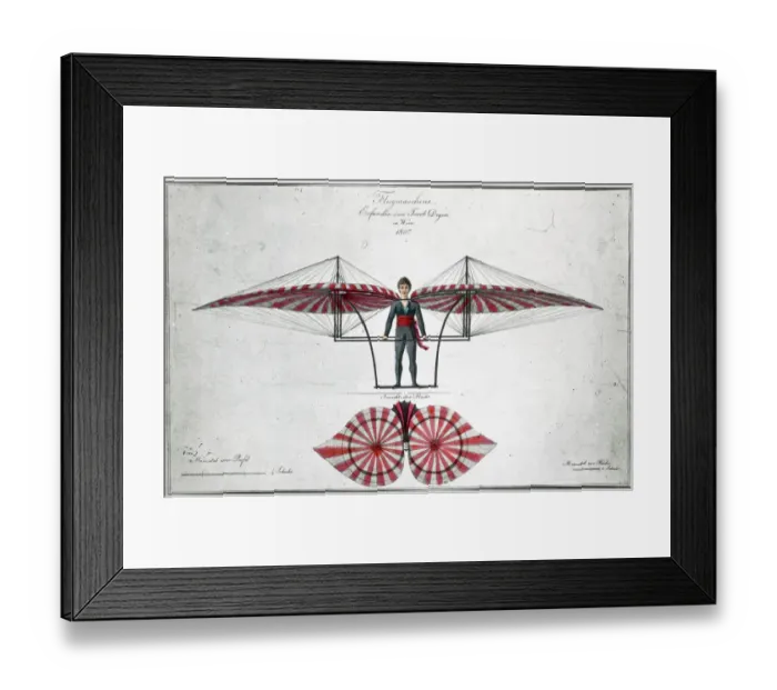 Framed Print : Degens ornithopter, 1807 Framed Print : Degens ornithopter, 1807