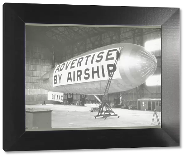 ADC airship AD. 1 (G-FaX) in hangar