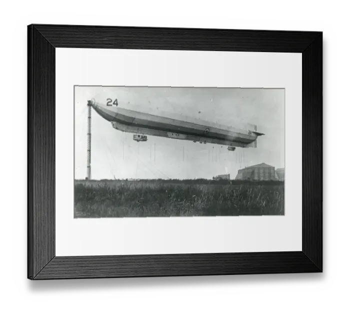 Framed Print : Airship R. 24. moored at a mast Framed Print : Airship R. 24. moored at a mast