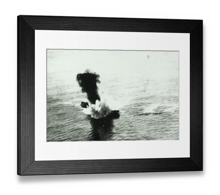 Framed Print : Bomb tests U. S. S. Virginia (1923): ship on fire Framed Print : Bomb tests U. S. S. Virginia (1923): ship on fire