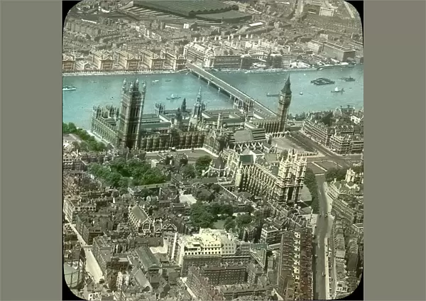 Aerial view of Houses of Parliament