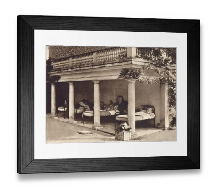 Framed Print : A Grand English Country Home - Goodwood House in Sussex - converted to a modern war