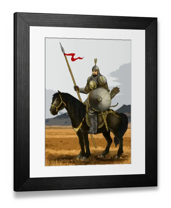 Framed Print : Koblandy Batyr. Kazakh legendary warrior Framed Print : Koblandy Batyr. Kazakh legendary warrior