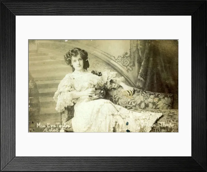 Framed Print : Salvation Army - Aeolist Eva Taylor and Her Concertina Framed Print : Salvation Army - Aeolist Eva Taylor and Her Concertina