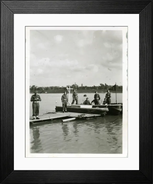 Framed Print : British Army Royal Engineers building The Freeman Bridge Framed Print : British Army Royal Engineers building The Freeman Bridge