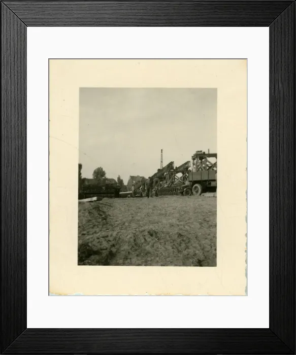 Framed Print : British Army Royal Engineers building The Freeman Bridge Framed Print : British Army Royal Engineers building The Freeman Bridge