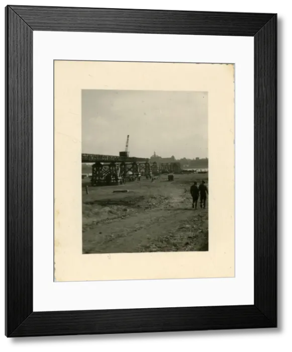 Framed Print : British Army Royal Engineers building The Freeman Bridge Framed Print : British Army Royal Engineers building The Freeman Bridge