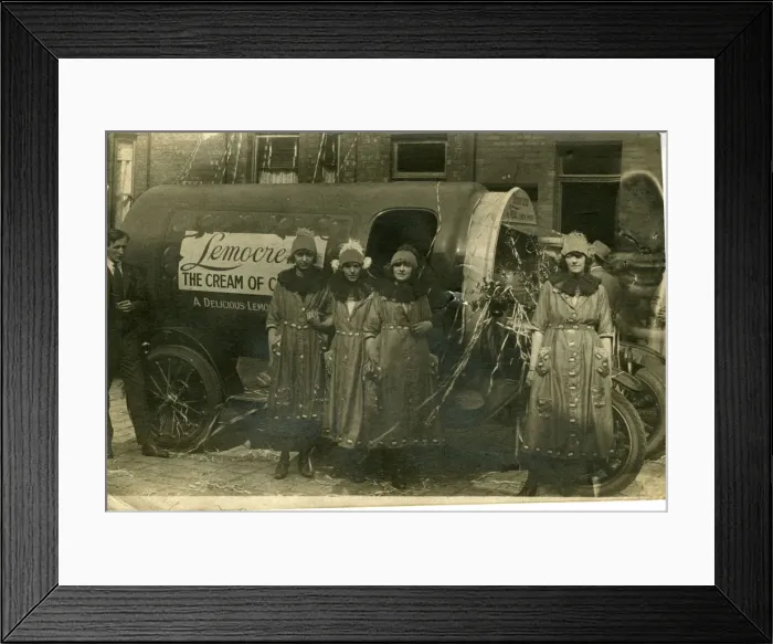Framed Print : Unic Vintage Car in Carnival Framed Print : Unic Vintage Car in Carnival