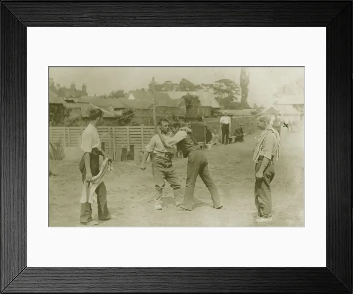 Framed Print : Men Fighting Framed Print : Men Fighting