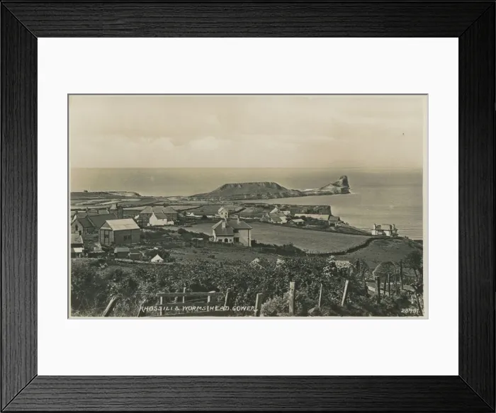 Framed Print : Rhossoli and Worms Head Framed Print : Rhossoli and Worms Head