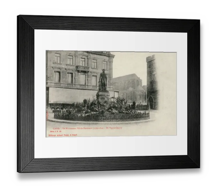 Framed Print : Ghent (Gand), Belgium - Statue of / Monument to Lievin Bauwens (by sculptor Pieter De Vigne Framed Print : Ghent (Gand), Belgium - Statue of / Monument to Lievin Bauwens (by sculptor Pieter De Vigne