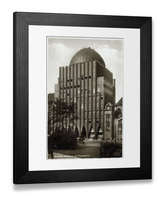 Framed Print : Anzeiger-Hochhaus in Hannover, Germany with rooftop Planetarium