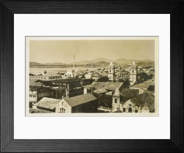 Framed Print : Panama City, Panama - view over the rooftops toward the Catedral Metropolitan de Nuestra Framed Print : Panama City, Panama - view over the rooftops toward the Catedral Metropolitan de Nuestra