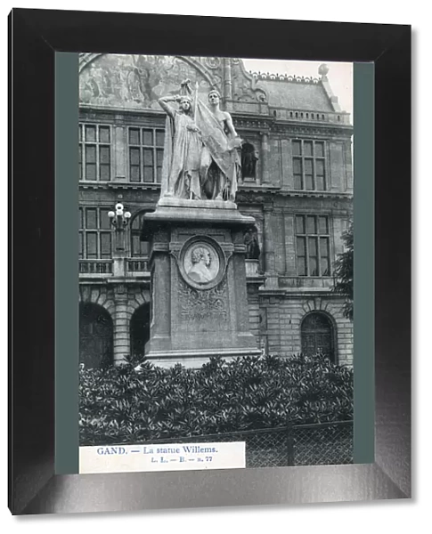 Ghent (Gand), Belgium - Monument to Jan Frans Willems (1793-1846