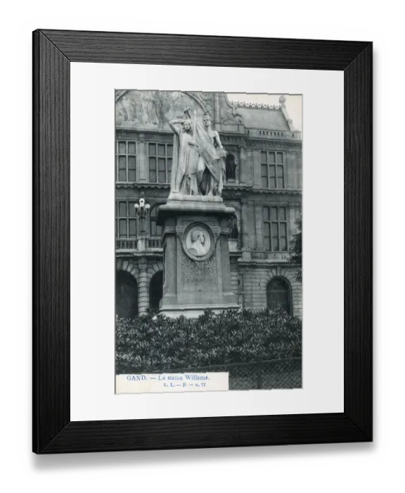 Framed Print : Ghent (Gand), Belgium - Monument to Jan Frans Willems (1793-1846 Framed Print : Ghent (Gand), Belgium - Monument to Jan Frans Willems (1793-1846