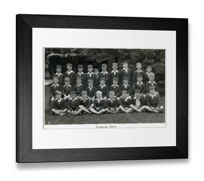Framed Print : Woodland School, High Wycombe, Bucks - Boys Class Photo Date: 1940s Framed Print : Woodland School, High Wycombe, Bucks - Boys Class Photo Date: 1940s