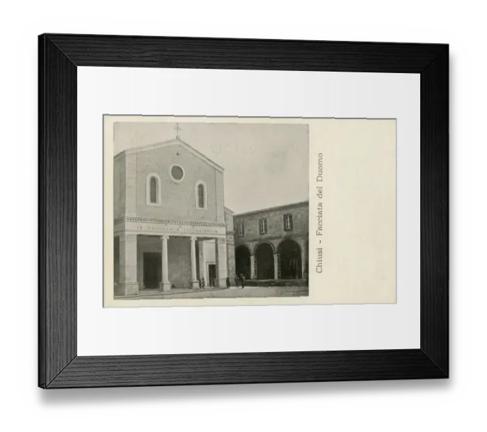 Framed Print : Facade of the Duomo San Secondo - Chiusi, Siena, Italy Date: 1903 Framed Print : Facade of the Duomo San Secondo - Chiusi, Siena, Italy Date: 1903