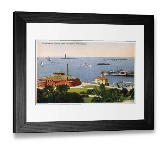 Framed Print : Aquarium (formerly Fort Clinton) in Battery Park and New York Harbour, NYC, USA Framed Print : Aquarium (formerly Fort Clinton) in Battery Park and New York Harbour, NYC, USA
