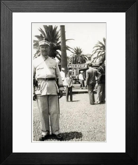 Framed Print : Policeman and Hotel staff Madeira, Portugal Date: circa 1930s Framed Print : Policeman and Hotel staff Madeira, Portugal Date: circa 1930s