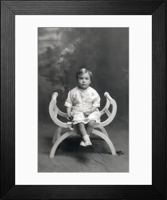 Framed Print : Studio Photograph of Ivor, aged 2, of Llangollen, Wales. Date: 1913 Framed Print : Studio Photograph of Ivor, aged 2, of Llangollen, Wales. Date: 1913