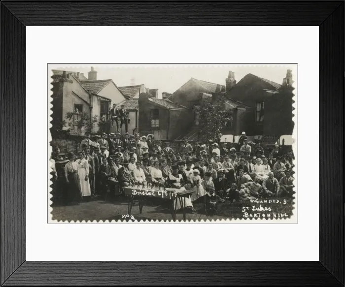 Framed Print : WW1 - Wounded Soldiers convalescing at St Lukes Barton Hill, Bristol - 6 September, 1917 Framed Print : WW1 - Wounded Soldiers convalescing at St Lukes Barton Hill, Bristol - 6 September, 1917