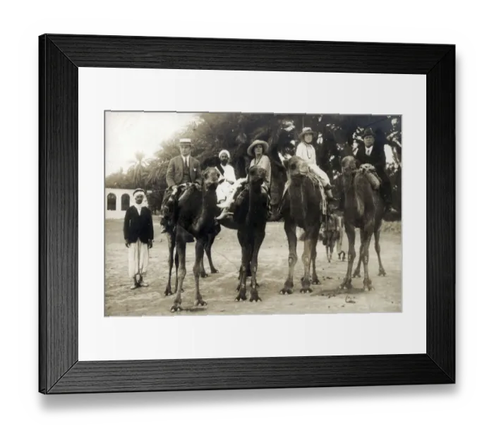 Framed Print : Tourists outside the Garden of Allah at Biskra, Algeria Framed Print : Tourists outside the Garden of Allah at Biskra, Algeria