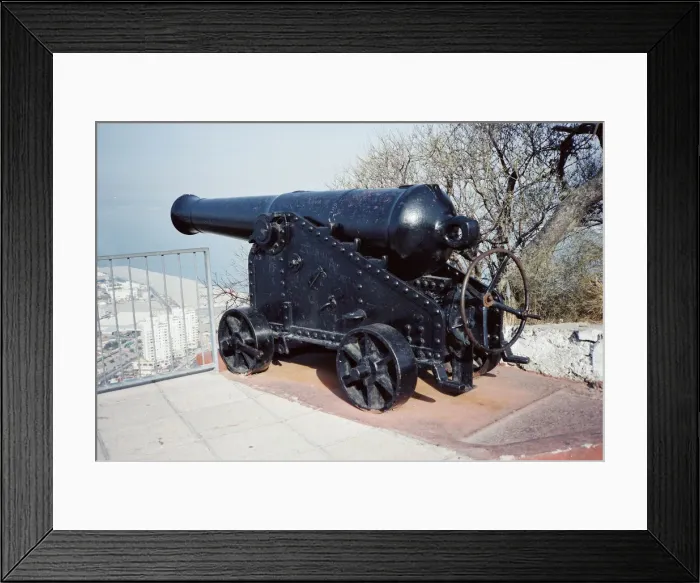 Framed Print : Cannon near the summit at Gibraltar Framed Print : Cannon near the summit at Gibraltar