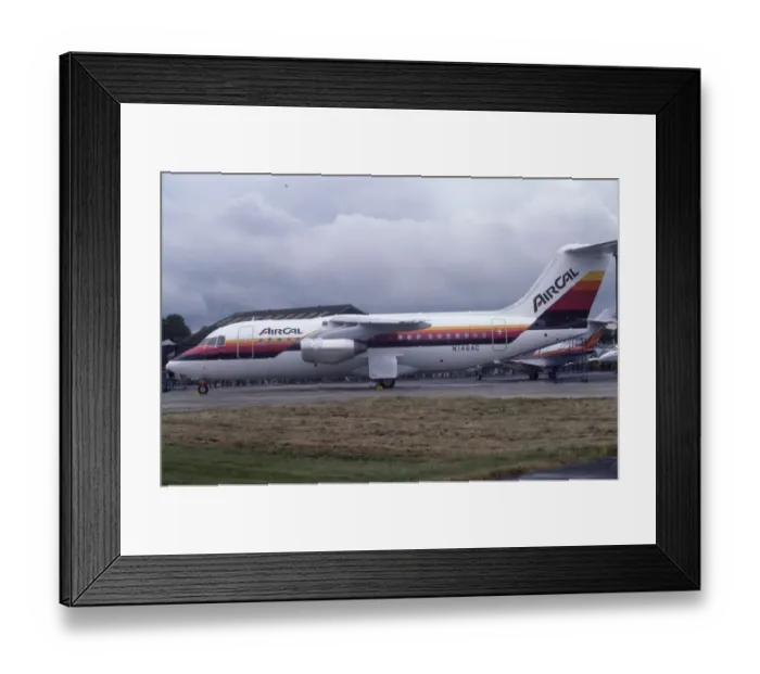 Framed Print : AirCal Bae 146 - N146AC Framed Print : AirCal Bae 146 - N146AC