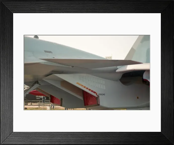 Framed Print : Farnborough 92 - Su-35 Blue 703