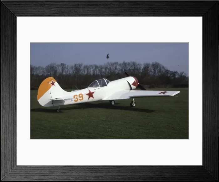 Framed Print : Yak-50. Yakovlev Yak-50 at Popham airfield-. Date: 1996 Framed Print : Yak-50. Yakovlev Yak-50 at Popham airfield-. Date: 1996