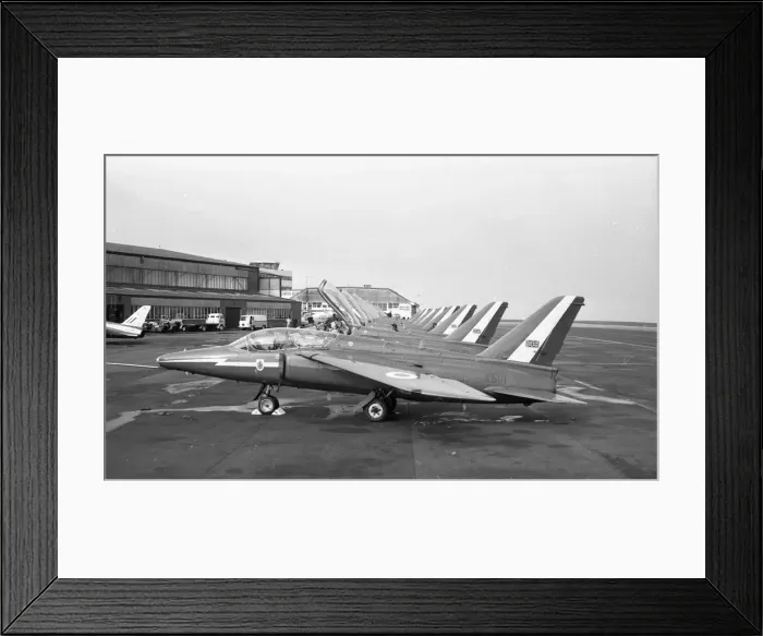 Framed Print : Red Arrows Gnat T Mk. 2 XS111 and XR540 with 8 more plus XS10 Framed Print : Red Arrows Gnat T Mk. 2 XS111 and XR540 with 8 more plus XS10