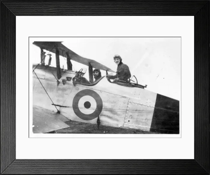 Framed Print : H. O. Tomblin, pilot, sat in a fleet Air Arm Airco DH. 9A Framed Print : H. O. Tomblin, pilot, sat in a fleet Air Arm Airco DH. 9A