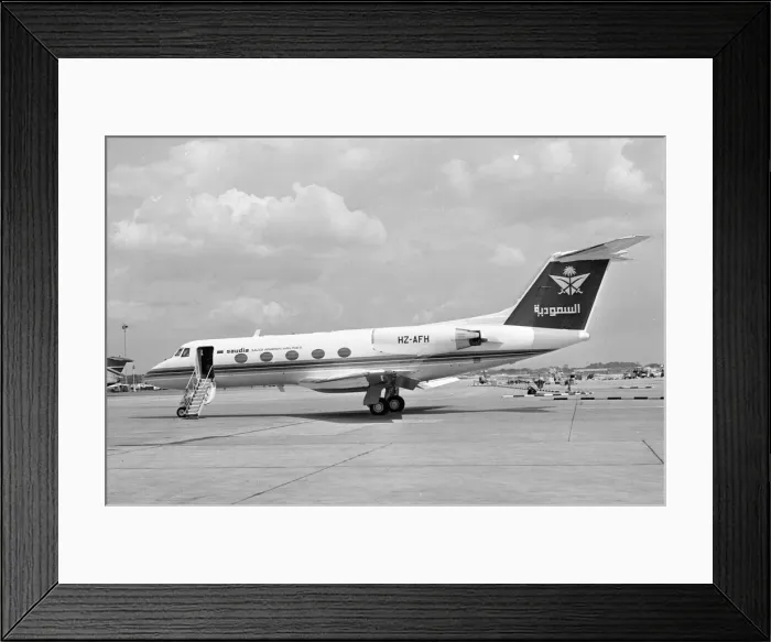 Framed Print : Saudia Grumman Gulfstream 2 HZ-AFH Framed Print : Saudia Grumman Gulfstream 2 HZ-AFH