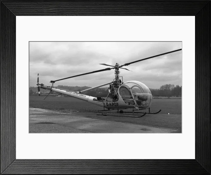 Framed Print : Hiller UH-12c G-APOF