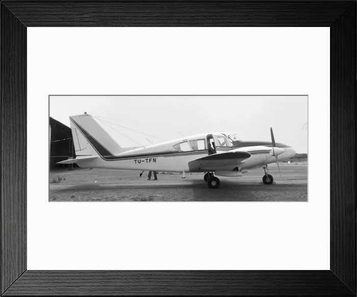 Framed Print : Piper PA-23 Aztec TU-TFJ Framed Print : Piper PA-23 Aztec TU-TFJ