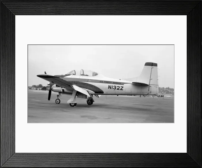 Framed Print : North American T-28B N132Z (msn 200-8) of the Us Forestry Service Framed Print : North American T-28B N132Z (msn 200-8) of the Us Forestry Service
