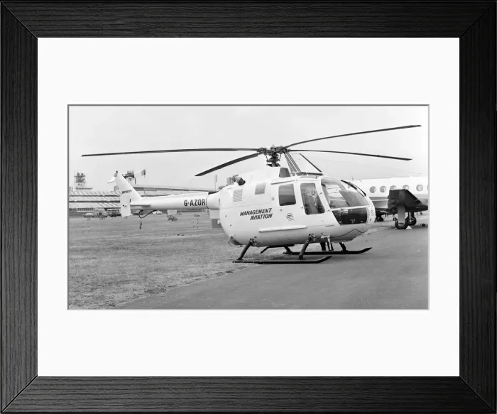Framed Print : Bolkow Bo 105 G-AZOR Framed Print : Bolkow Bo 105 G-AZOR