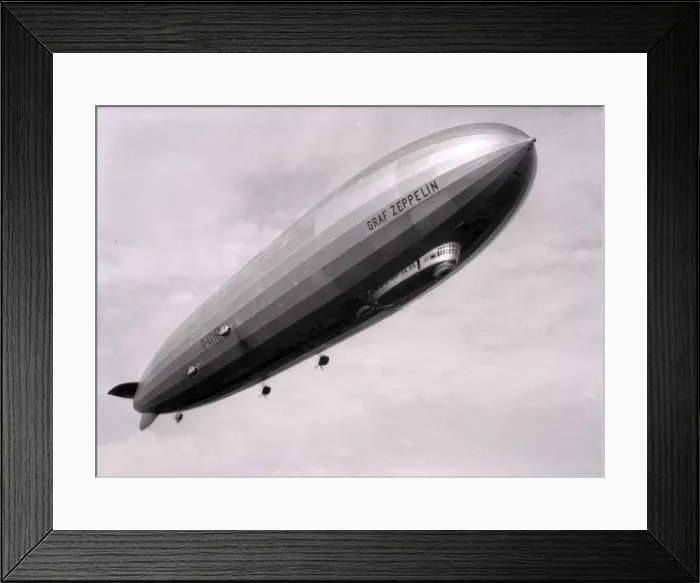 Framed Print : Hanworth Air Park - 1932 - Graf Zeppelin D-LZ127 Framed Print : Hanworth Air Park - 1932 - Graf Zeppelin D-LZ127