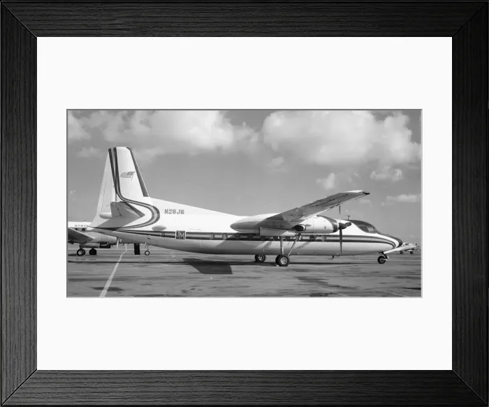 Framed Print : Fairchild F-27AF N25JM Framed Print : Fairchild F-27AF N25JM